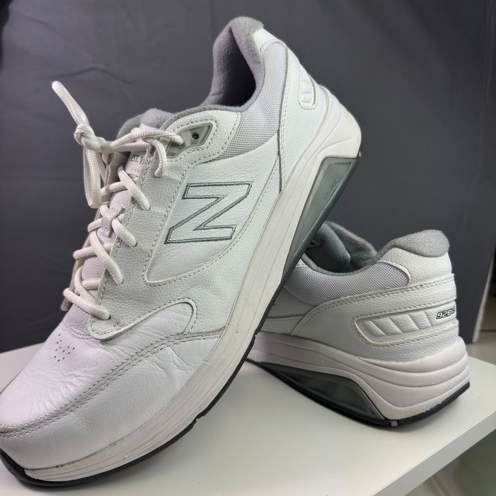 New Balance 928v3 Mens Size 14 D White Leather Walking Shoes MW928WT3 Sneaker